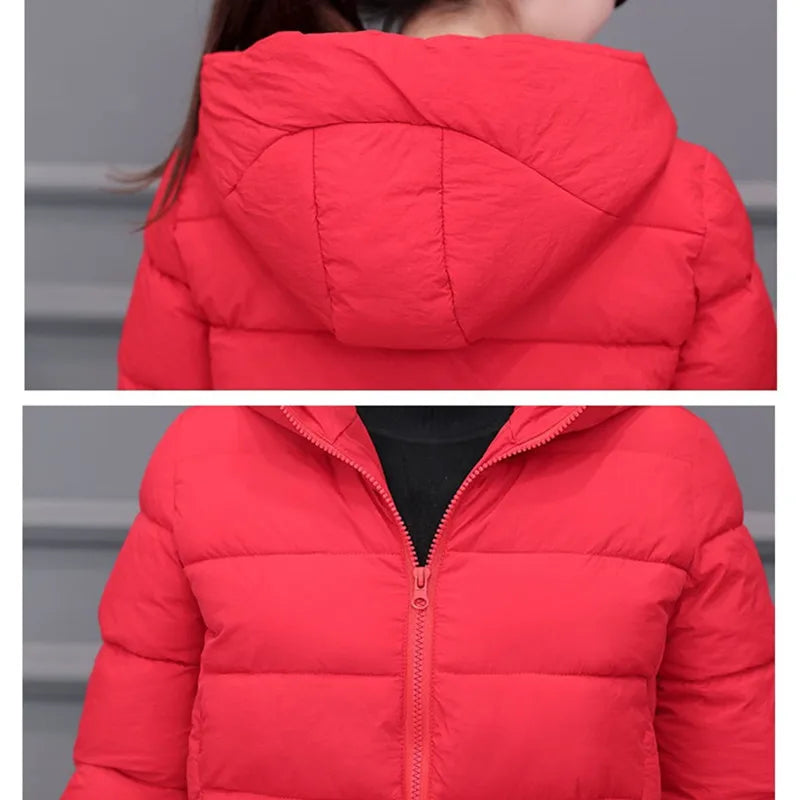 AeroPuff™ Women’s Lightweight Hooded Cotton Down Jacket – Warm, Soft & Stylish Winter Short Coat