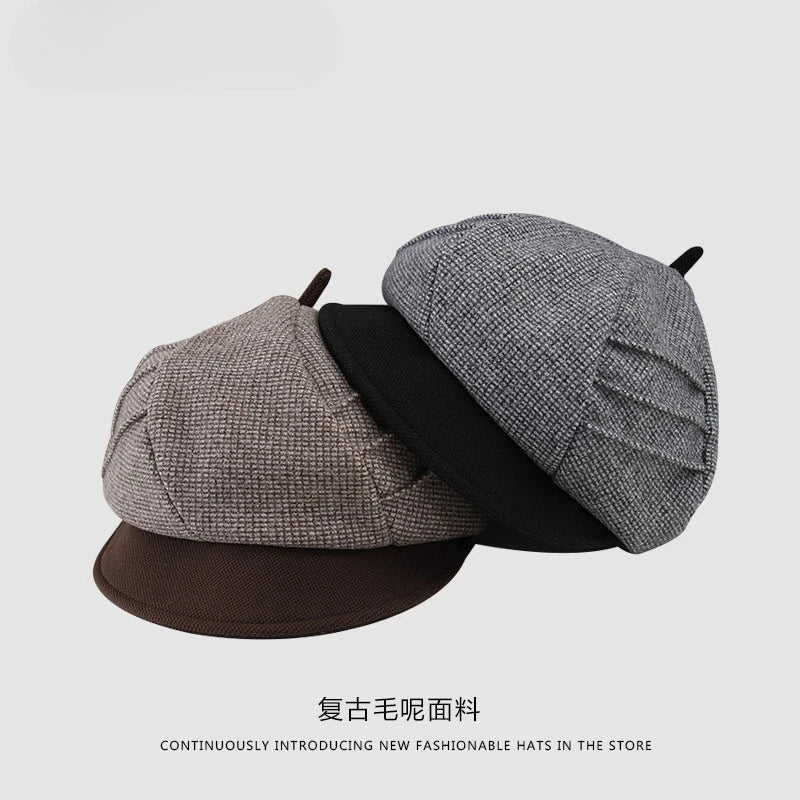 BelleÉpoque™ 3-Way Convertible Wool Beret – Vintage British Style Winter Hat