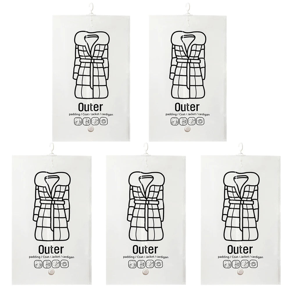 AeroGuard™ Hanging Vacuum Storage Bag – Dustproof Space-Saving Closet Organizer