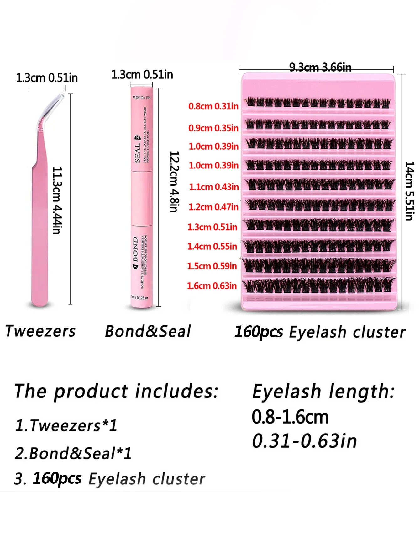 SEXYSHEEP DIY Lash Extension Kit (200 Clusters, D Curl 8–16 mm) – The Atelier Lash