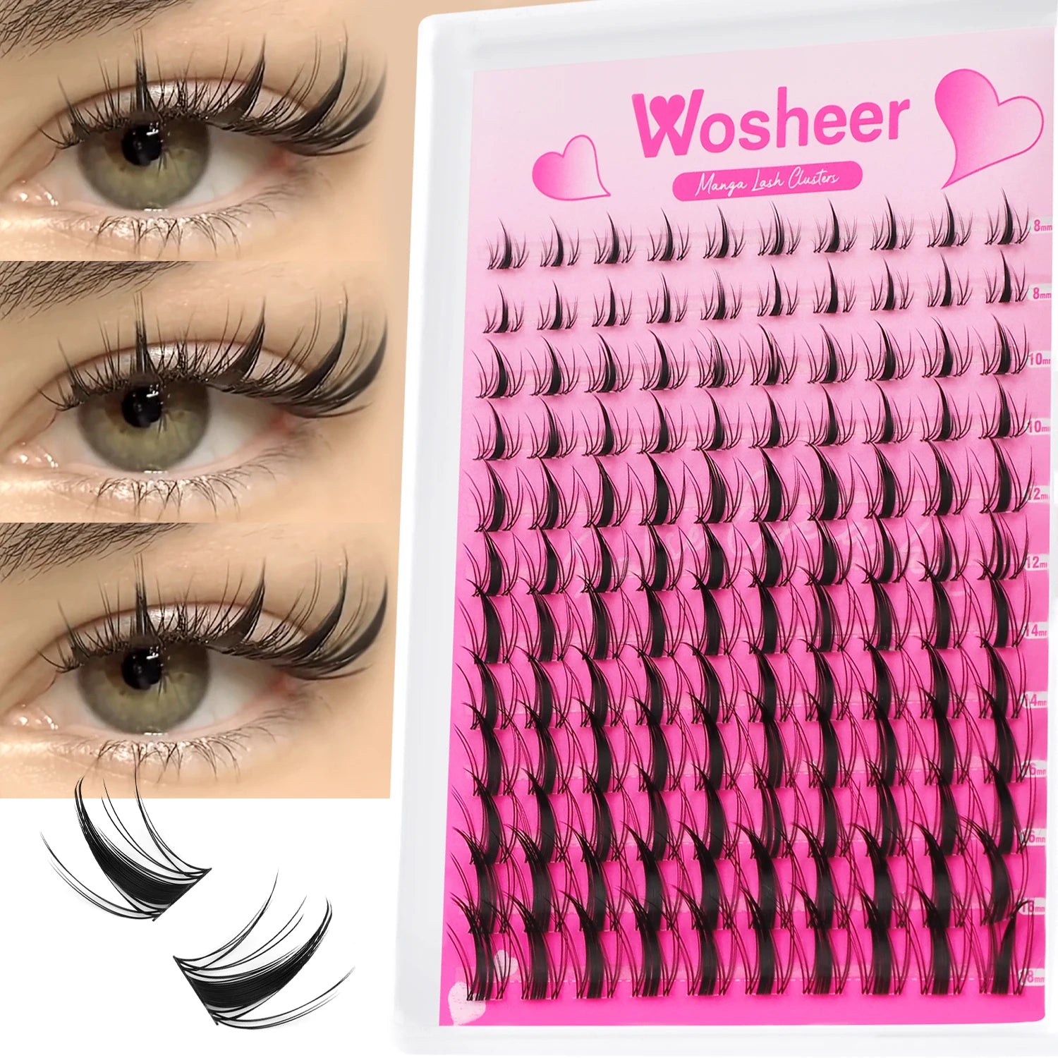 WOSHEER Eyelash Clusters Kit – The Flawless GazE