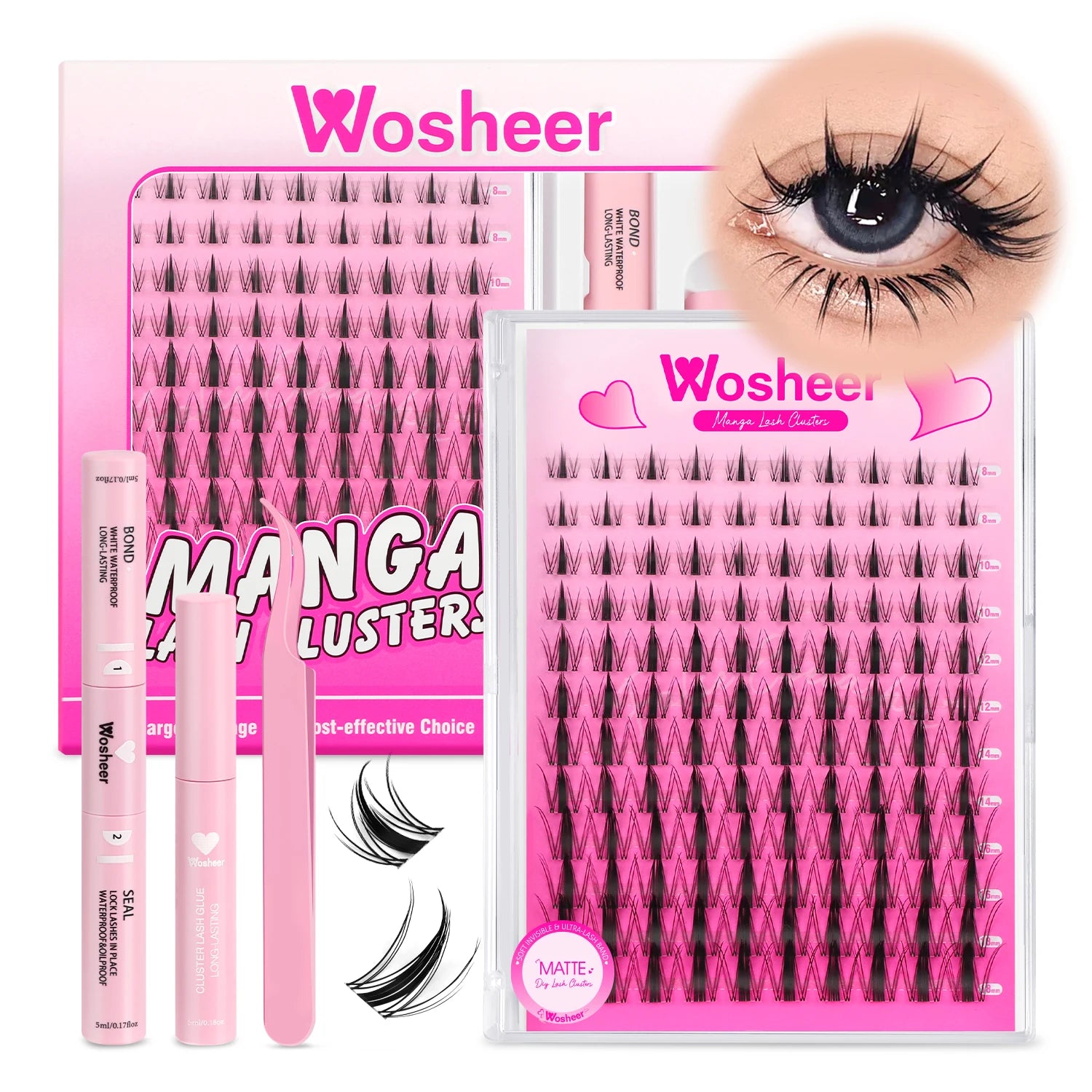 WOSHEER Eyelash Clusters Kit – The Flawless GazE