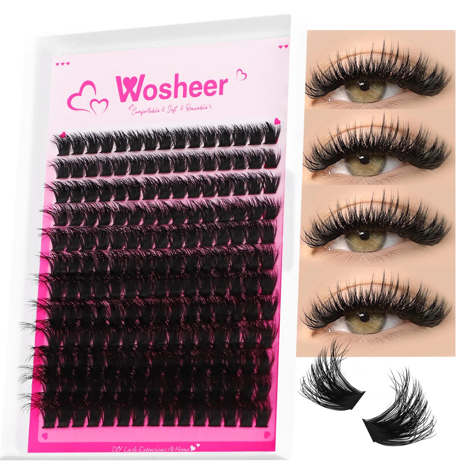 WOSHEER Eyelash Clusters Kit – The Flawless GazE