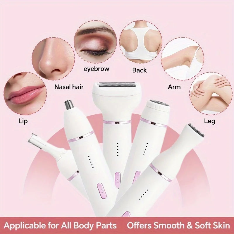 5-in-1 Electric Hair Trimmer for Women- MajestyTouch