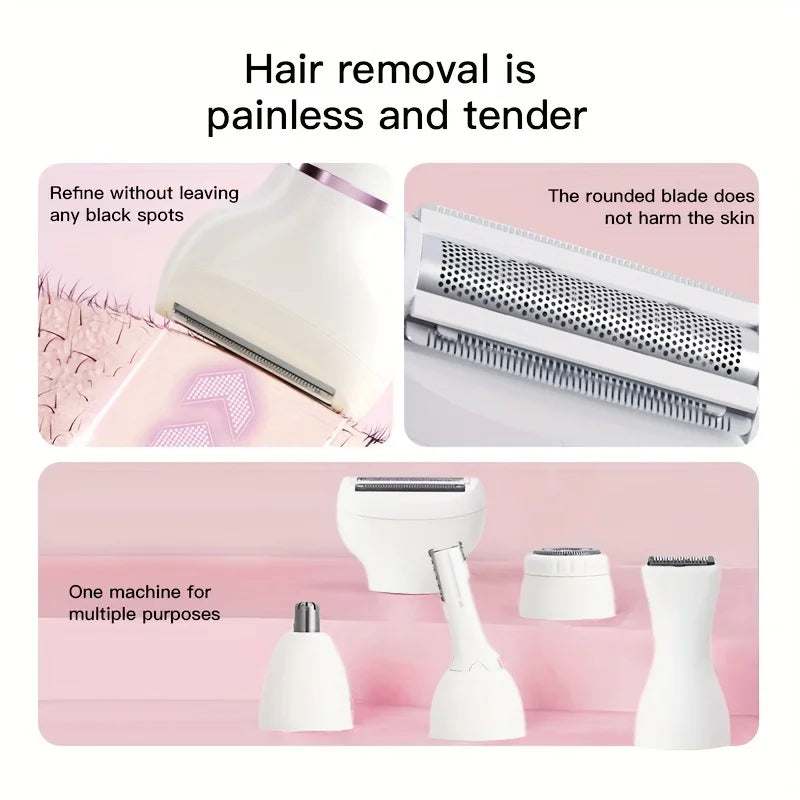 5-in-1 Electric Hair Trimmer for Women- MajestyTouch