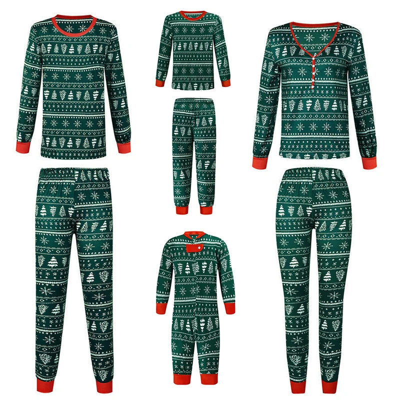 HollyHome™ Premium Family Christmas Matching Pajamas Set – Adult & Kids Holiday Sleepwear