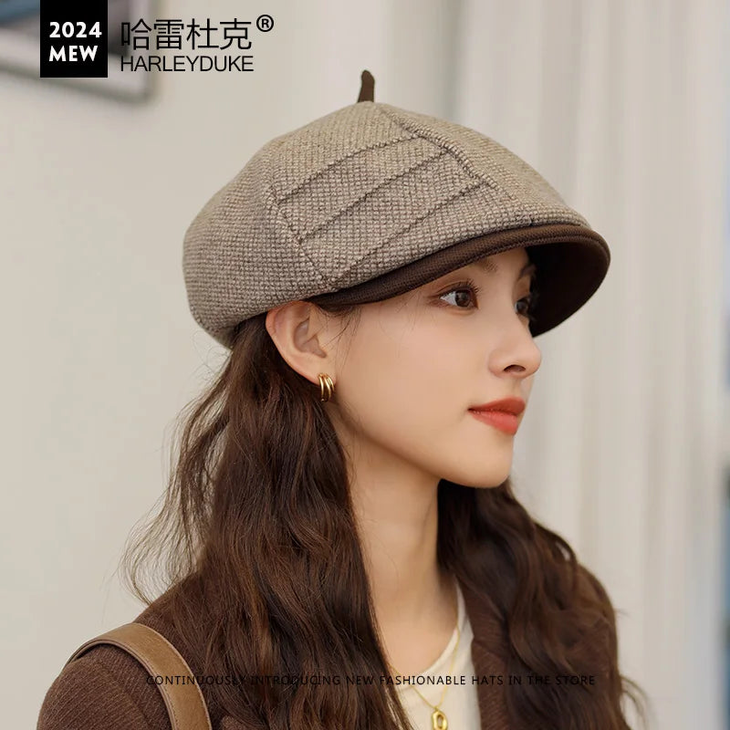 BelleÉpoque™ 3-Way Convertible Wool Beret – Vintage British Style Winter Hat