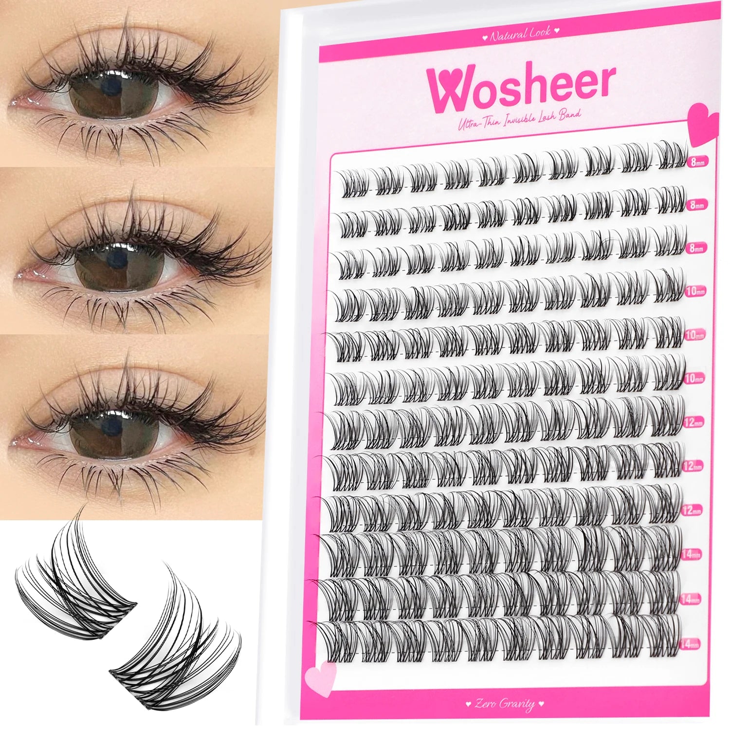 WOSHEER Eyelash Clusters Kit – The Flawless GazE