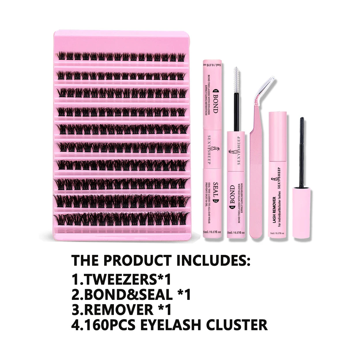 SEXYSHEEP DIY Lash Extension Kit (200 Clusters, D Curl 8–16 mm) – The Atelier Lash
