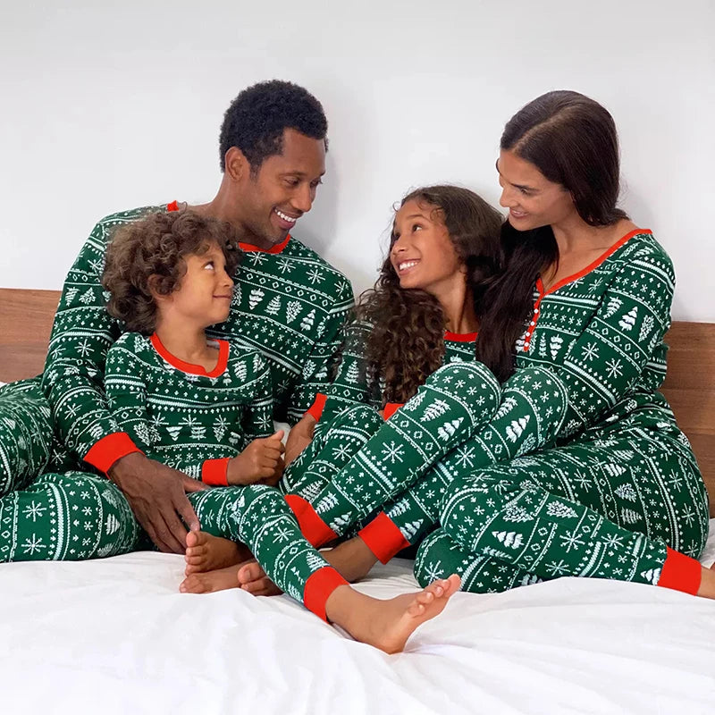 HollyHome™ Premium Family Christmas Matching Pajamas Set – Adult & Kids Holiday Sleepwear